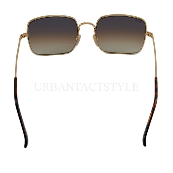NEW Ray-Ban RB1971 Square 1971 Classic Sunglasses with Gold Frame Brown Lens - Picture 7 of 12